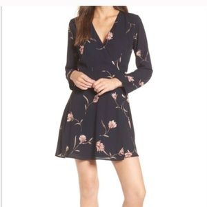 LUSH Elly Wrap Dress Navy Floral